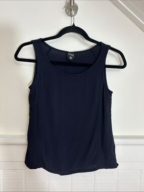Eileen Fisher XS Navy Blue Rayon Tank Top